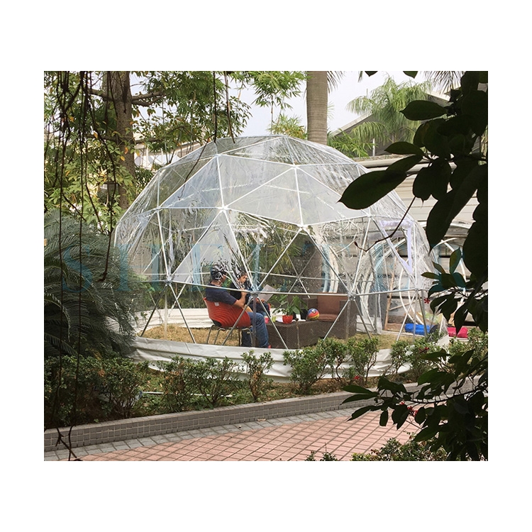 Стальная рама, прозрачный ПВХ геодезический садовый купол Igloo