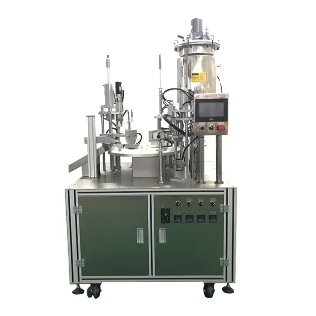 Rotary type mascara filling machine for cosmetic