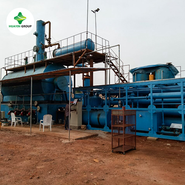 Waste tire/plastic/rubber to 85%~90% diesel distillation plant export to 50 countries