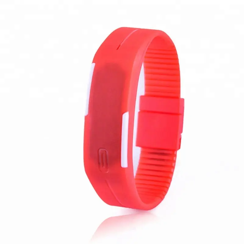 Wholesale Fashion Design Men Sport Silicone Watches Women Simple Waterproof Wristwatches Popular Unisex Led Digital Watch