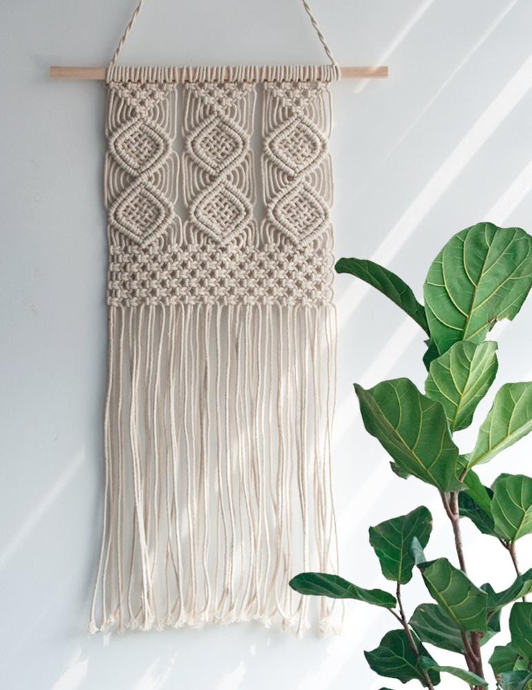 Ручной Работы Макраме настенный Тканый гобелен-BOHO Chic Home Art Decor