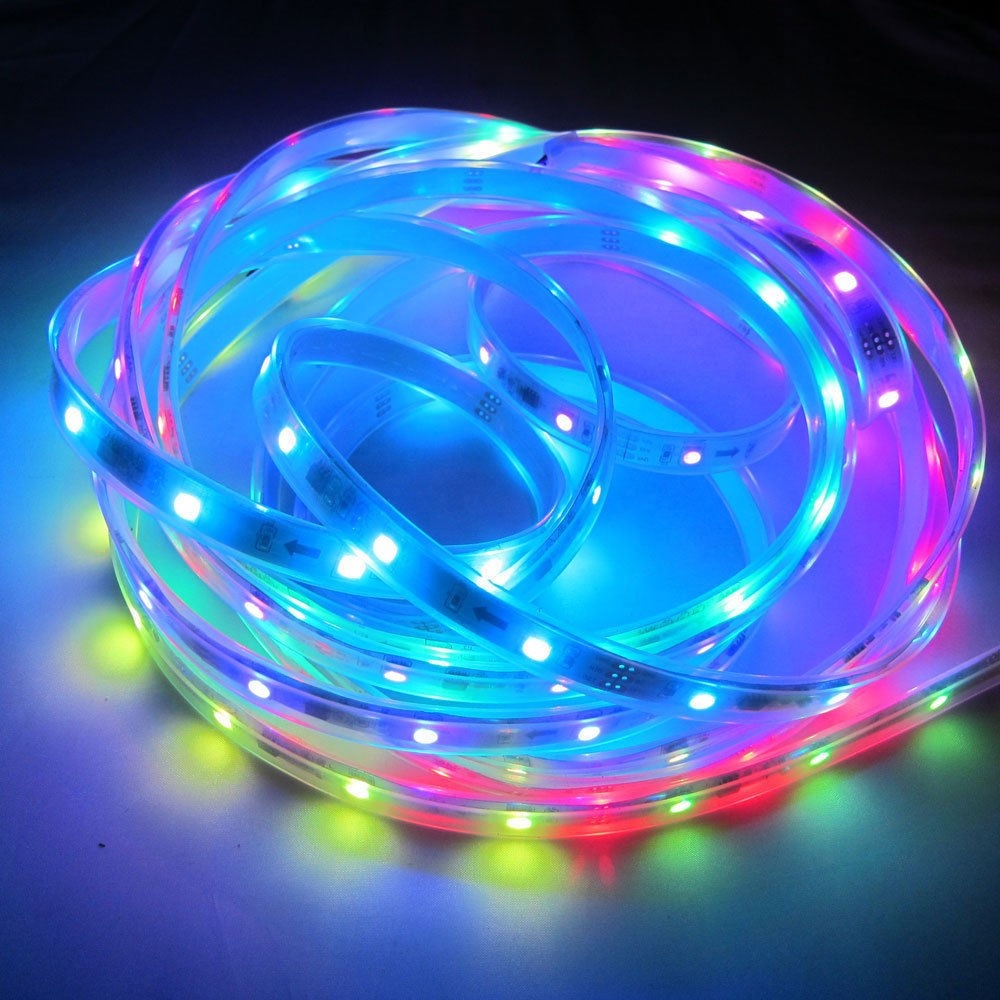 Rebow Прямая поставка 5 в 12 В 24 в RGB Rgbw Sk6812 ws2812b WS2811 цифровая адресная rgb светодиодная лента