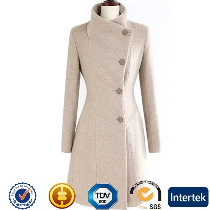 100% монгольское кашемировое Женское пальто с пуговицами