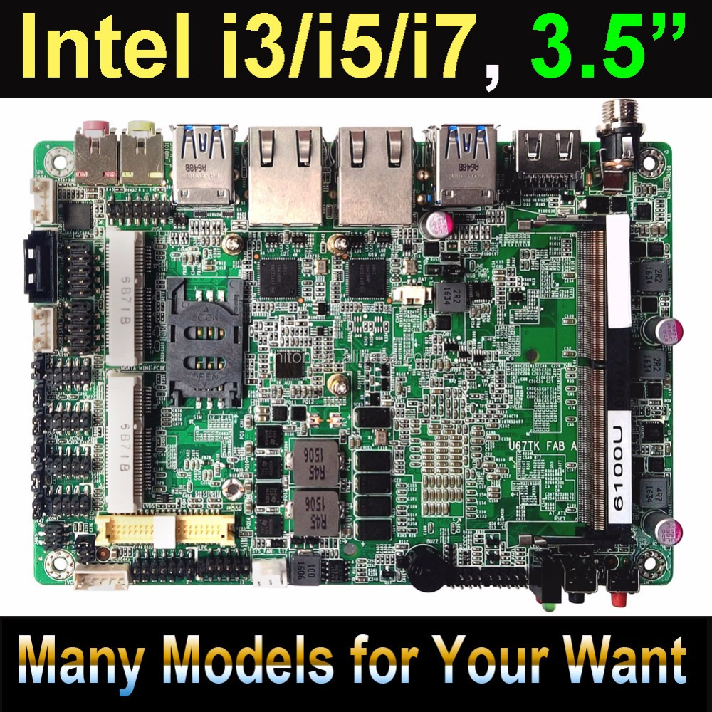 Бакманвилл Intel Core i3-6100U tablet pc Компьютерная печатная плата с RJ45 Ethernet порт ноутбук печатная плата с win7/win8/win10/linux/unix ОС PCBA