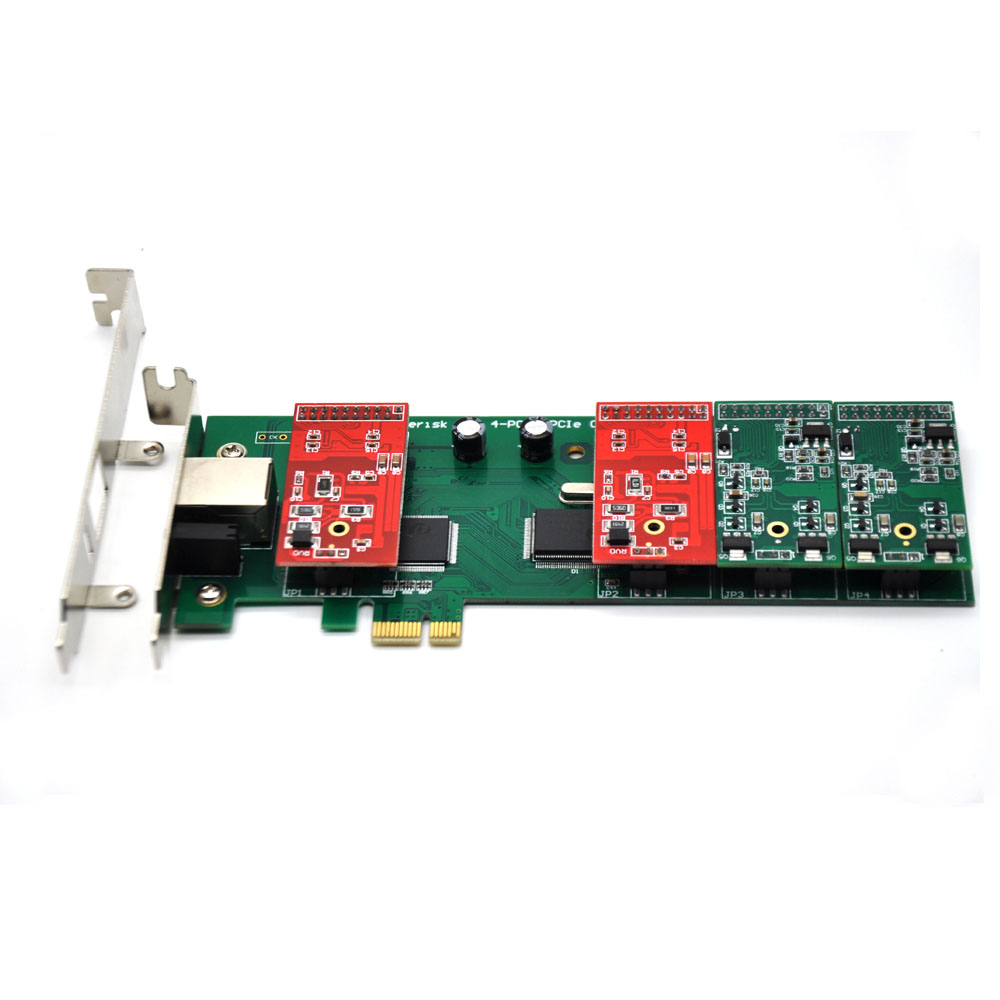 Asterisk аналоговая gsm pci карта TDM410EL 2 порта T1 / E1 / J1 Asterisk pri карта, Asterisk E1 voip шлюз fxo