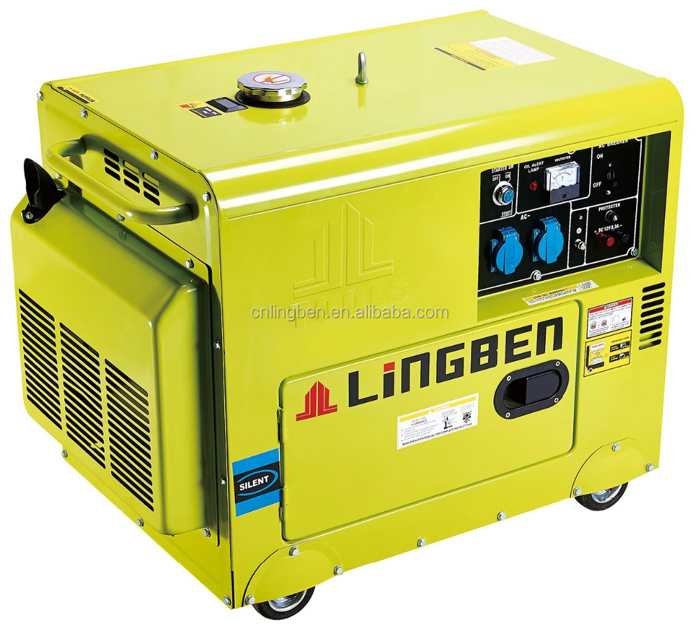 Lingben Китай 5 ква бесшумный дизельный генератор мощности с CE