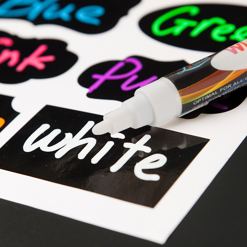 Premium Erasable white color Liquid Chalk Marker Pen with Reversible Tip - Perfect for Mason Jars, Windows, Glass, Labels
