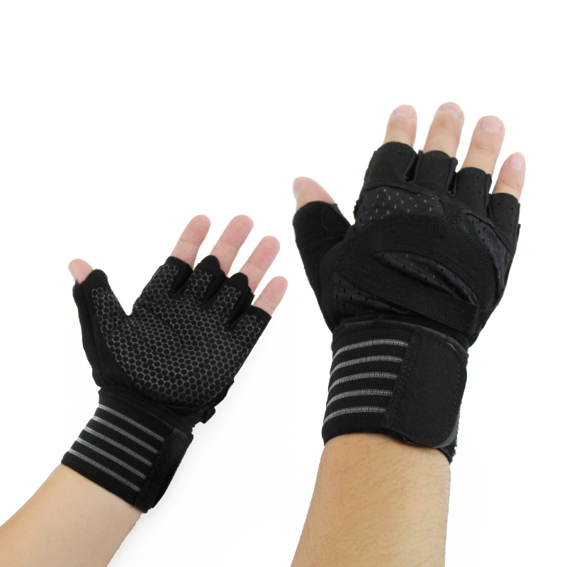 Дышащий half finger пользовательские логотип спортивные перчатки для подъема веса