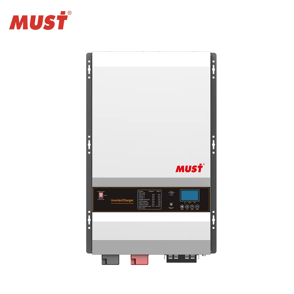 Ready to ship without MOQ MUST PV35 Off gird Pure sine wave invert 8kw 10kw 12kw 48v hybrid solar inverter with MPPT 80A charger for solar power system