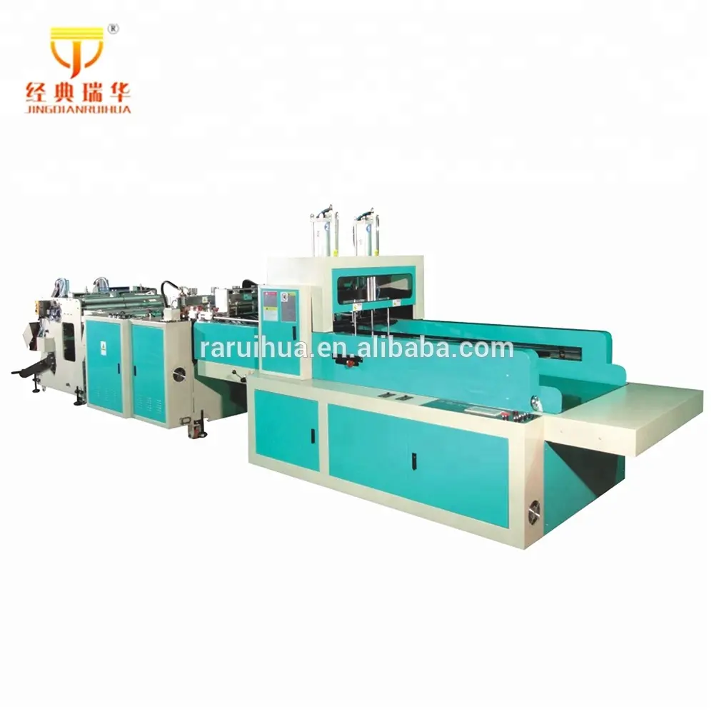 Fully Automatic Double Lines Degradable Plastic Tshirt Bag Making Machine for Sale
