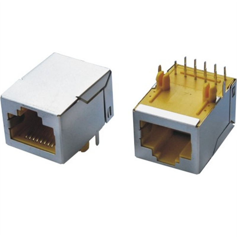 8-pin модульный разъем Jack/щит печатной платы Rj45 муфтовый стыковочный переводник формованные с трансформатором в разъемы