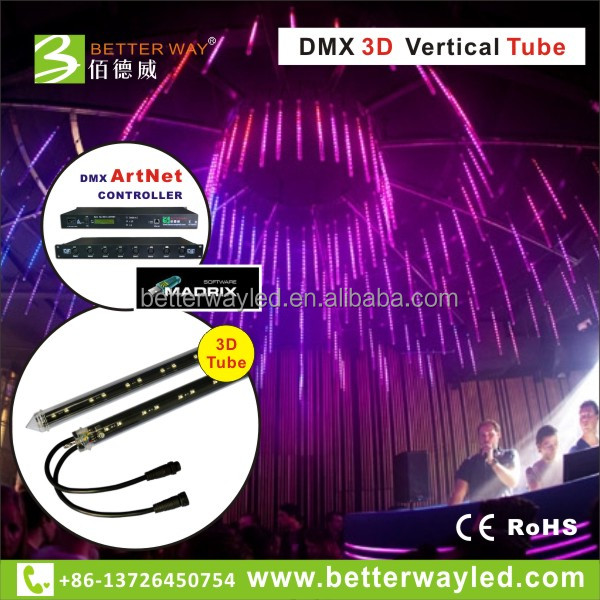 Адресуемые DMX512 вертикальные трубки совместим с MADRIX программного обеспечения 13.5 Вт для площадь проекта