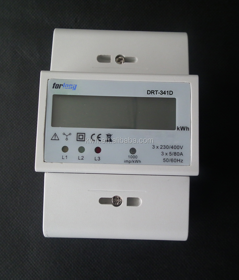 MID standard din rail three phase four wire 230V solar power meter supply system