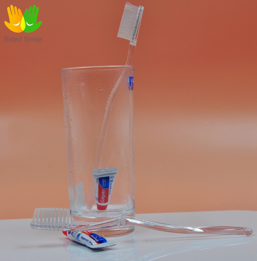 hotel/travel supply disposable toothbrush with mini toothpaste