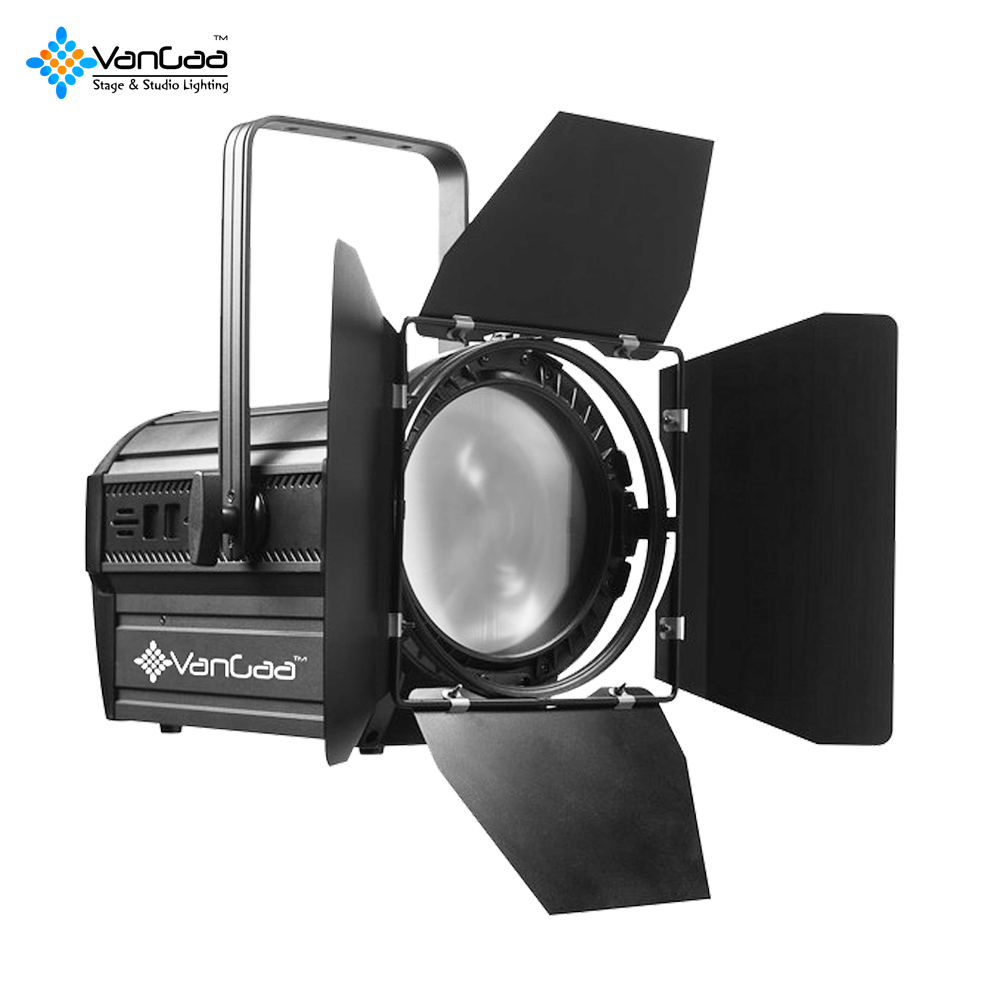 Диммируемый двухцветный 200 Вт cob 200 сценическое освещение LED Studio Fresnel Spotlight