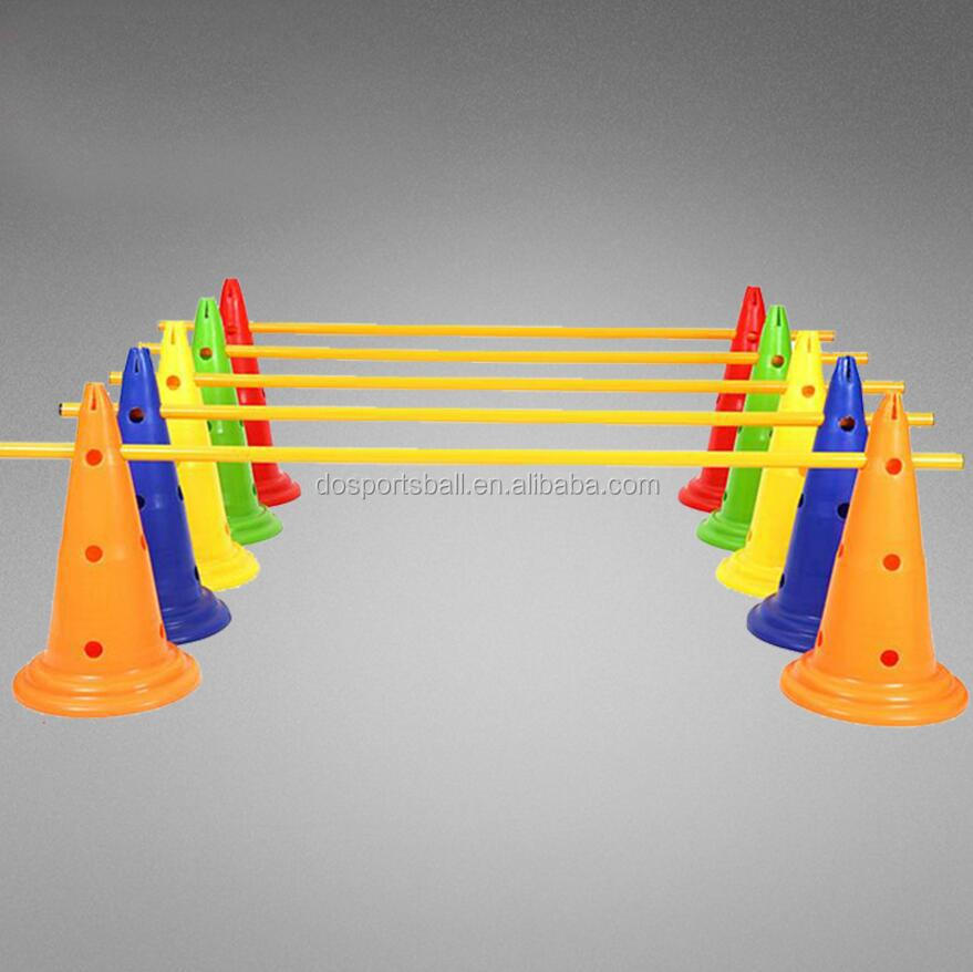 50cm functional plastic sports training marking cones with holes soccer training mark cones