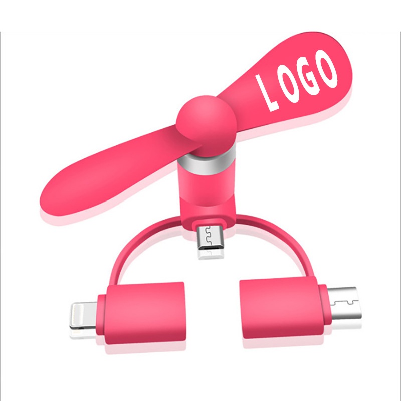 Micro USB Type C и IOS вентилятор 3 в 1 телефонный вентилятор с пользовательским логотипом