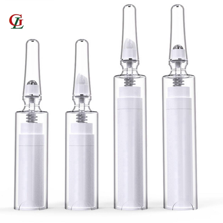 Luxurious cosmetic packaging eyes serum syringe airless essence bottle 10ML 20ml cosmetic airless Syringe bottle