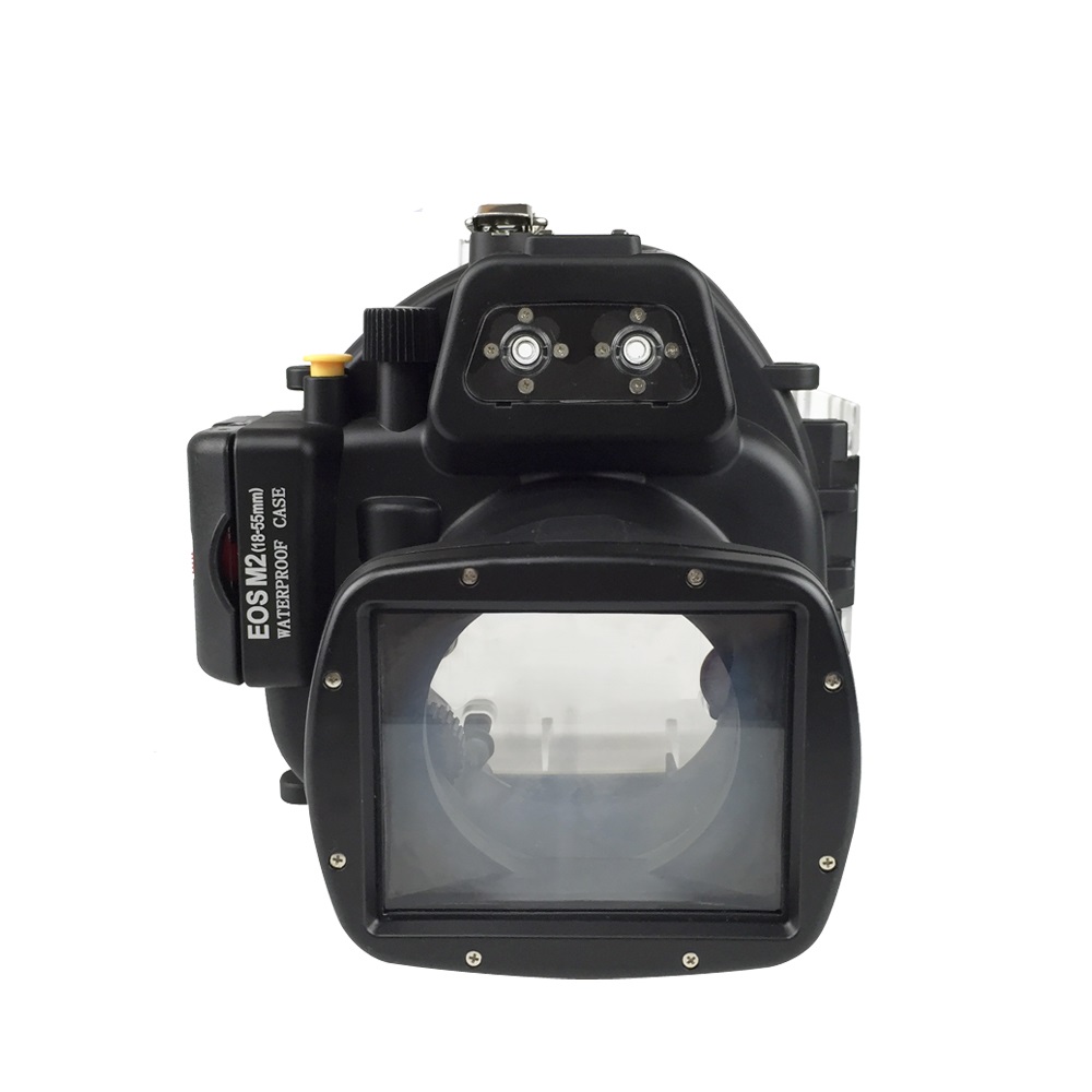 Seafrogs M2 (фирменнй переходник для объектива Canon 18-55 мм объектив б/у) 40 м/130FT водонепроницаемый корпус для погружений на глубину до подводное снаряжение для дайвинга для объектива камеры Canon M2