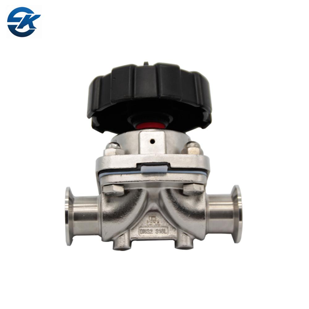 Санитарно нержавеющей стали зажат мембранный клапан EPDM + ptfe