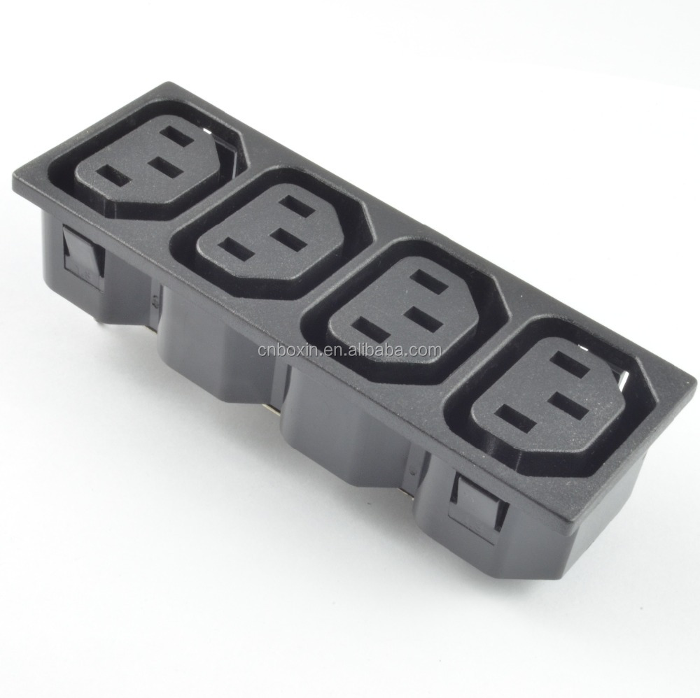 4 розетки способ IEC C13 Разъемы Разъем PDU, промышленных power strip