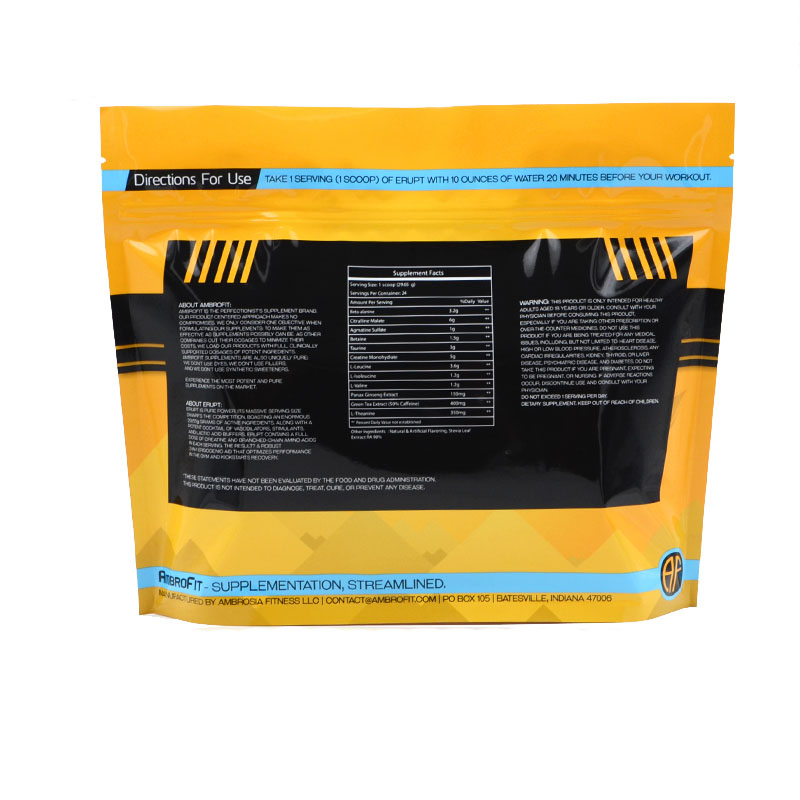 Оптовая продажа встать сывороточного протеина порошок Сумки/Ziplock Whey порошок мешки/Пищевая упаковка