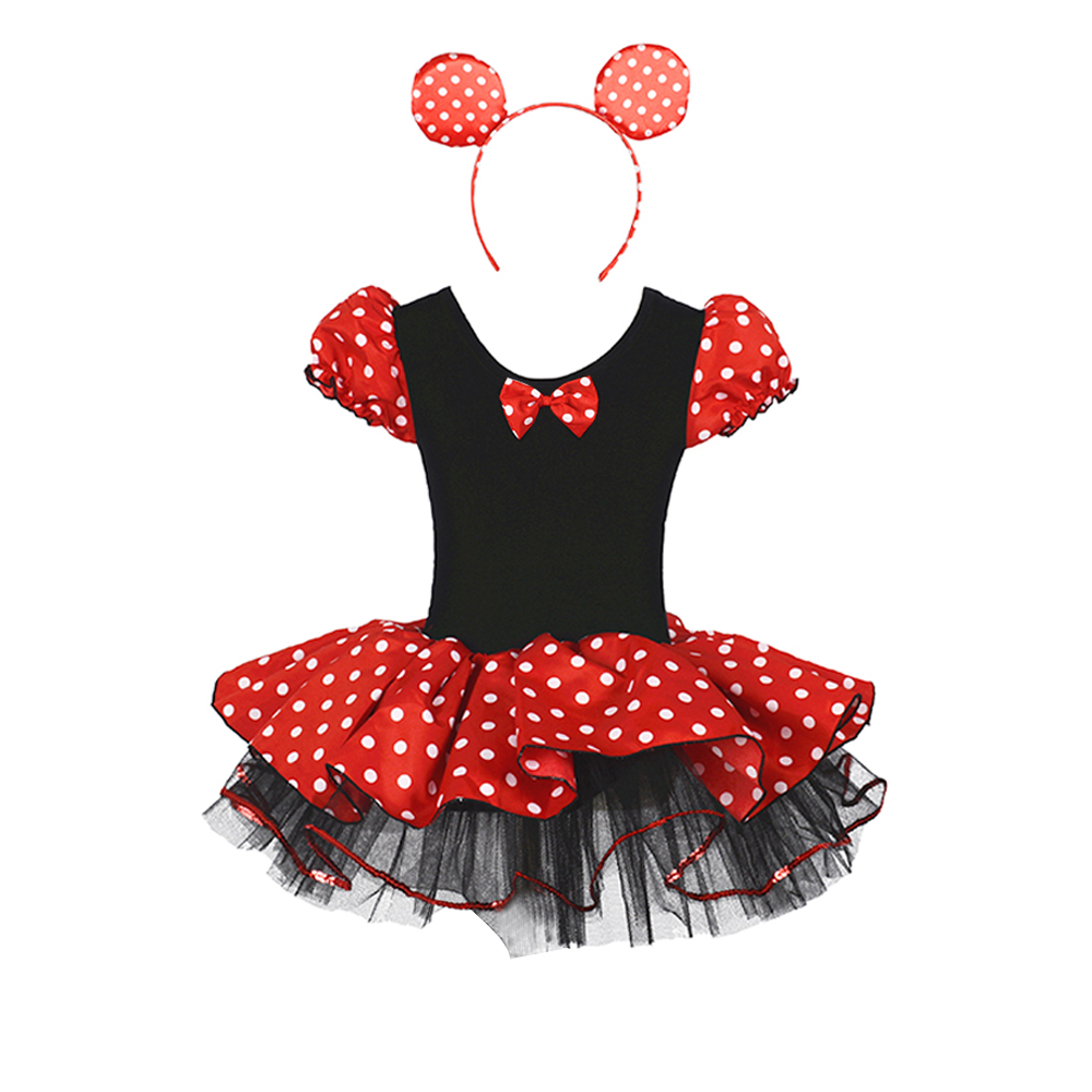 Оптовая продажа, платье Micky для девочек, косплей-костюм для маленьких девочек, праздничная одежда на Хэллоуин, Рождество