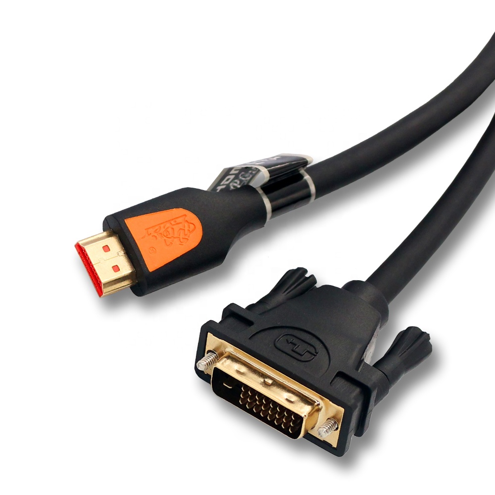 Высококачественный 1080P позолоченный штекер-штекер 2k Кабель HDMI-DVI