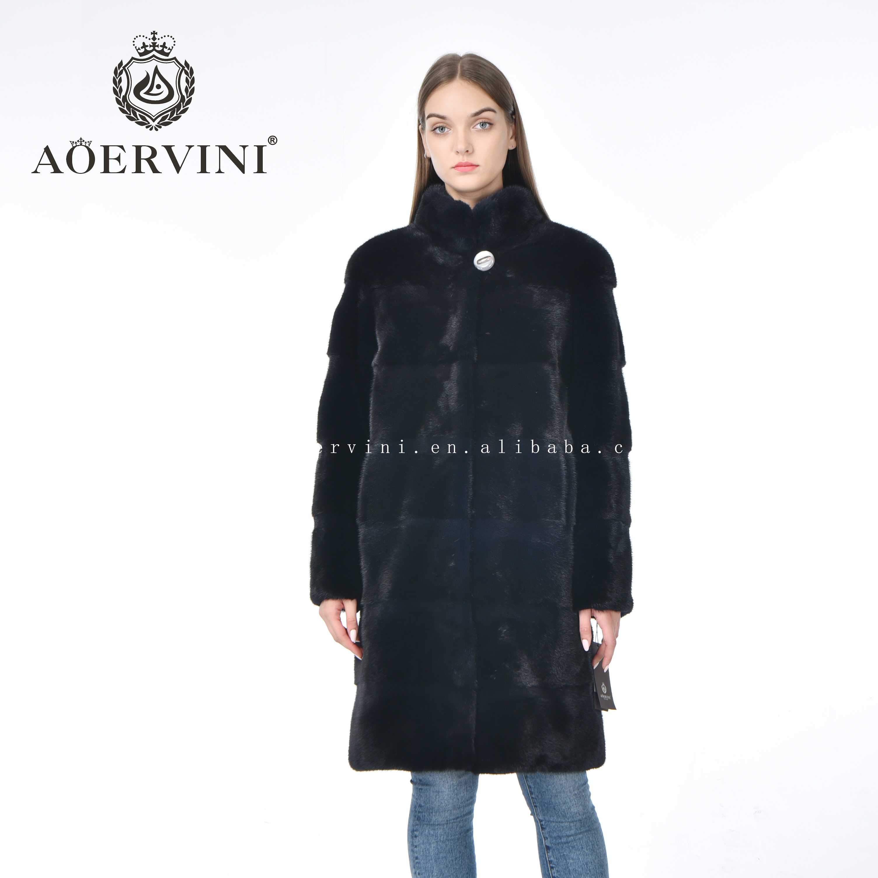 Aoervini Женская норковая шуба из натурального меха разных цветов