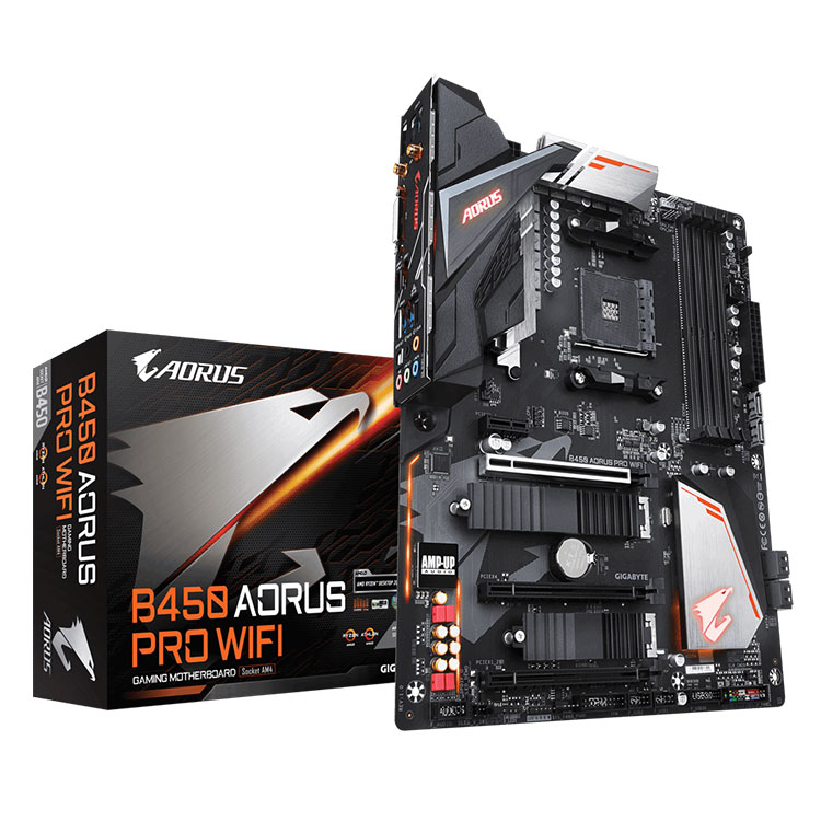 GIGABYTE AMD B450 AORUS PRO WIFI 64 Гб DDR4 AM4 разъем ATX настольная игровая материнская плата