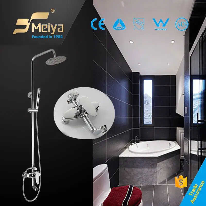 Meiya 3 function Wall mounted complete shower unit rain bath shower set
