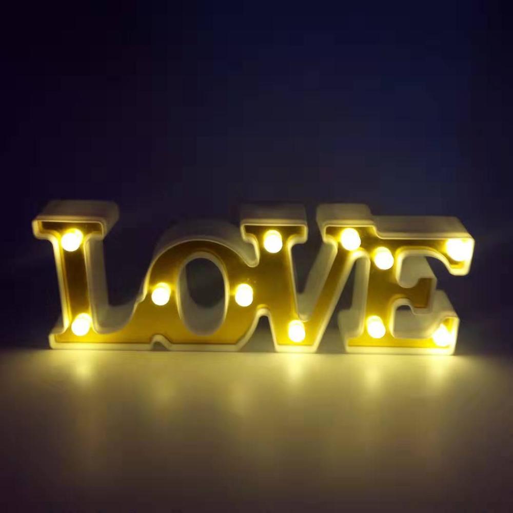 Неоновая лампа знак светодиодные алфавитные буквы огни для Love для оформления свадеб мигающие шнурки