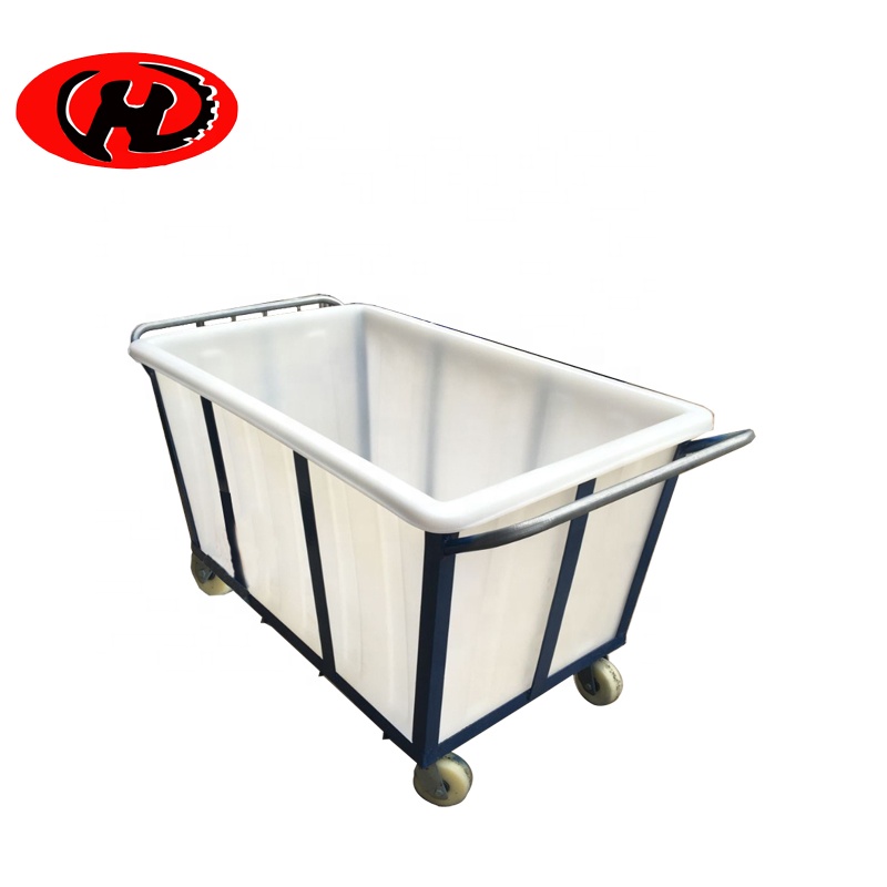 Тележка для белья, пластиковый контейнер, тележка для белья LDPE, прочный резервуар для воды с колесами