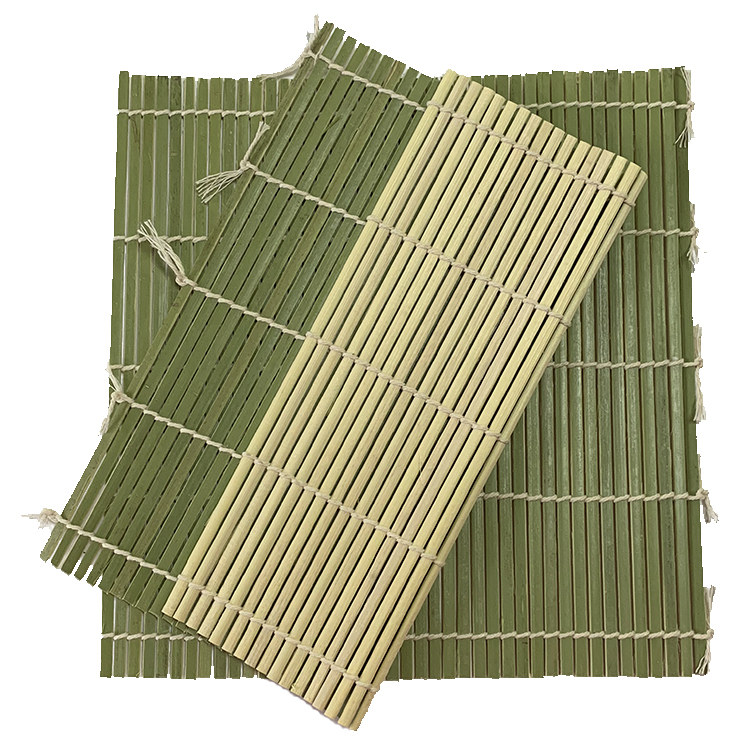 Hot Sale Japanese Bamboo Sushi Rolling Mat 23*24 CM Natural Green Bamboo Sushi Roll Making Cooking Tools