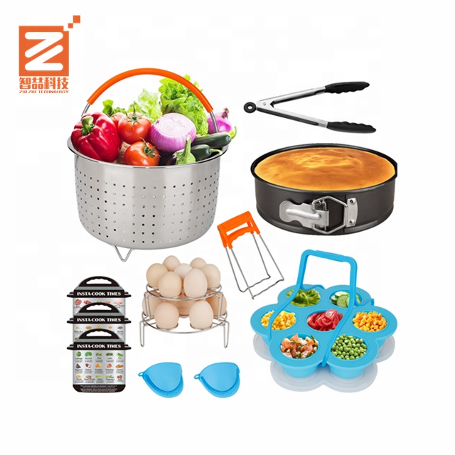 12 шт. instapot интимные аксессуары Совместимость с Instant-Pot 6, 8QT с пароход корзина/Springform Пан/яйцо стойки/яйцо укусы плесень