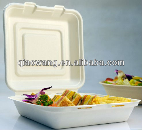 Биоразлагаемые багасса 8.5 "Clamshell