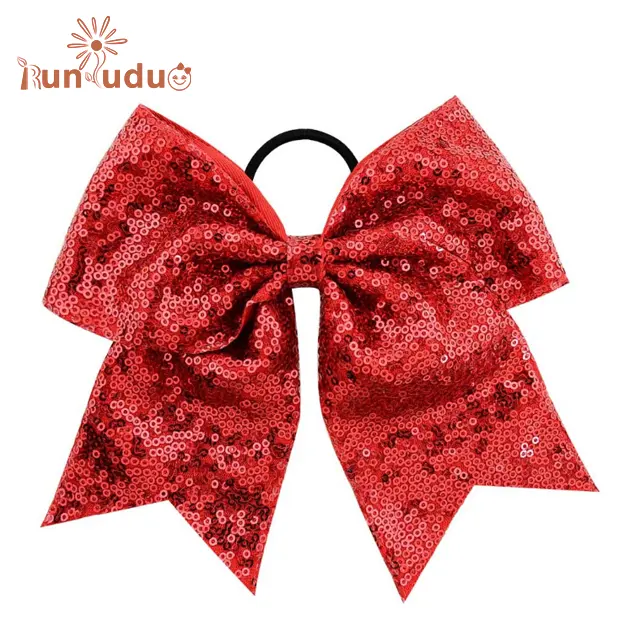Hair band sequined ribbon dovetail bow hair band head rope school hair accessories