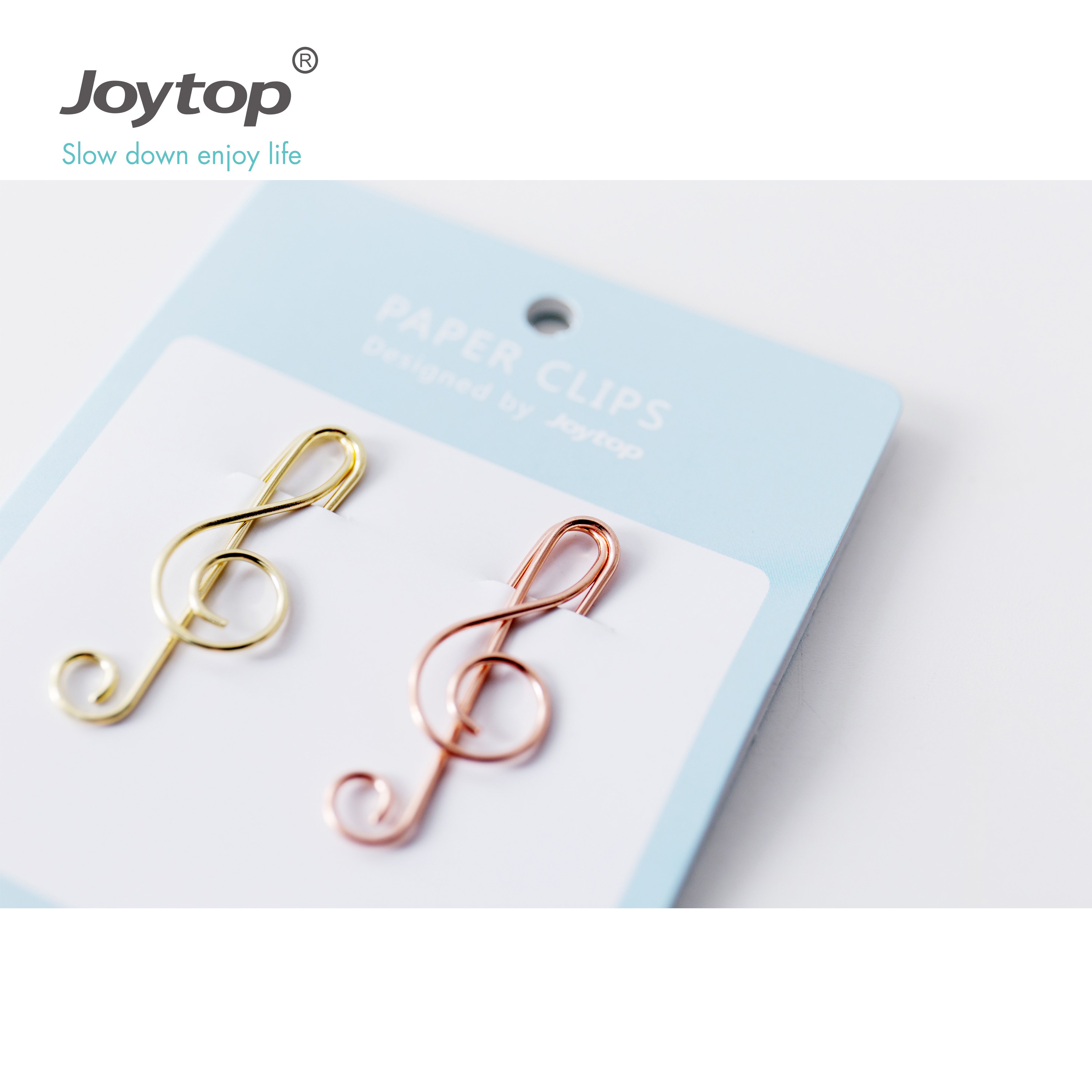 Joytop 6228 Сто изменение Панч металлической перфорации формы розового золота модные милые офисные канцелярских памятки зажим для бумаги