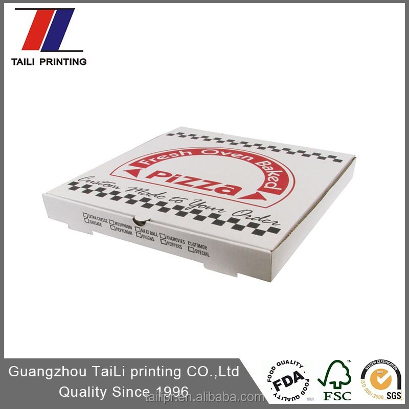 Пользовательские 12 "напечатан логотип pizza box