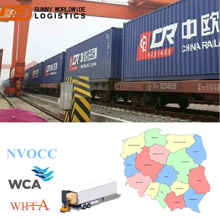 Reliable Transport Railway Train Shipping Service From Yiwu To Poland Europe