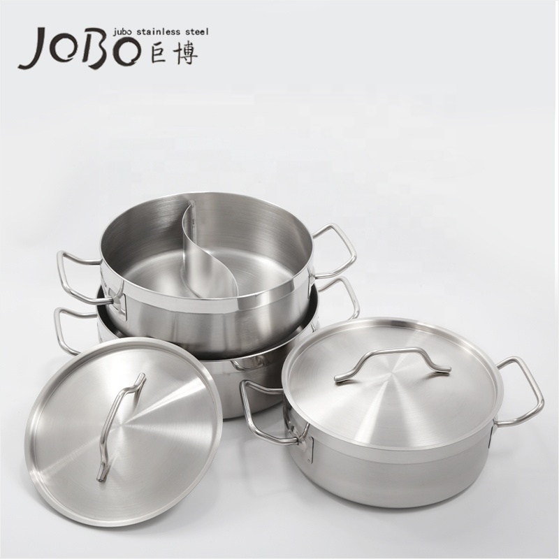 Высококачественные кастрюли для супа и стока из нержавеющей стали shabu-shabu, кастрюля с разделительной крышкой