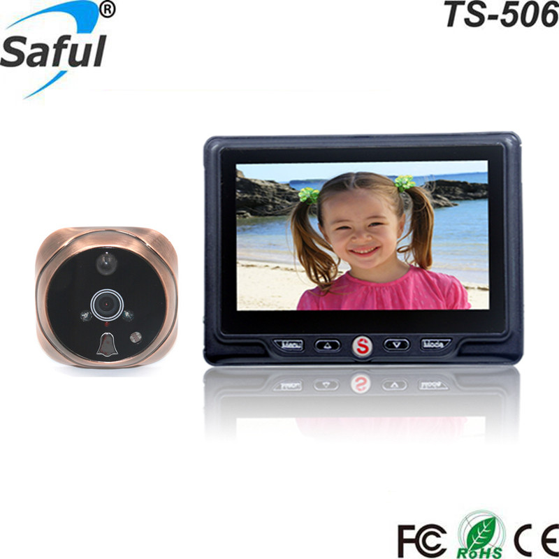 4,3 "TFT-LCD Инфракрасный цифровой 3х цифровой зум записываемый дверной глазок с 32 рингтонами
