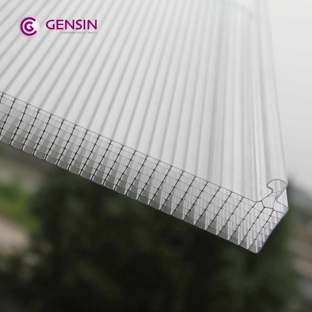 GENSIN 8 стенка 20 мм multiwall стоящий шов поликарбонат лист
