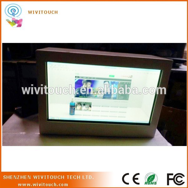 Wivitouch имитации 32 " деревянные прозрачный жк-дисплей коробка,прозрачный lcd сенсорный экран