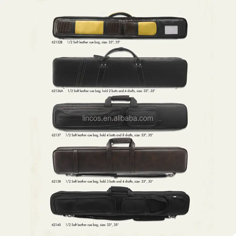 Leather American billiard/pool cue case/ soft case