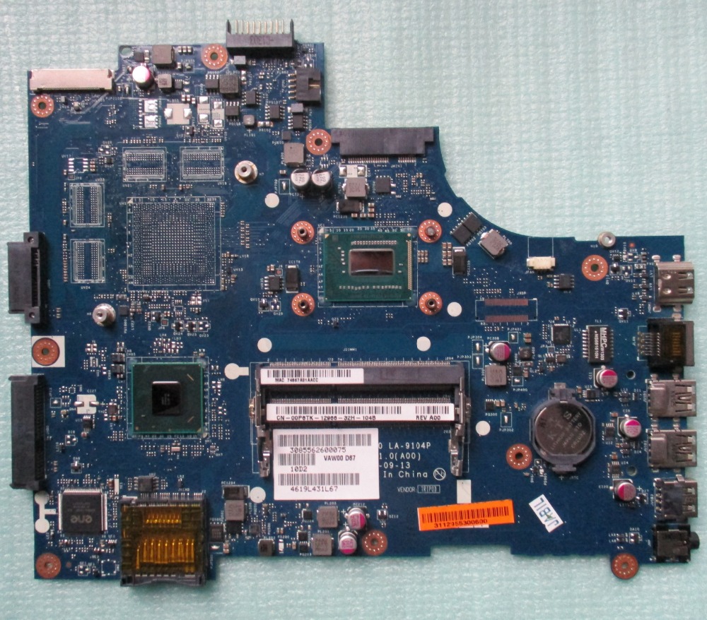 Материнская плата для ноутбука Dell inspiron 15r-3521 i5 0p6tk la-9104p