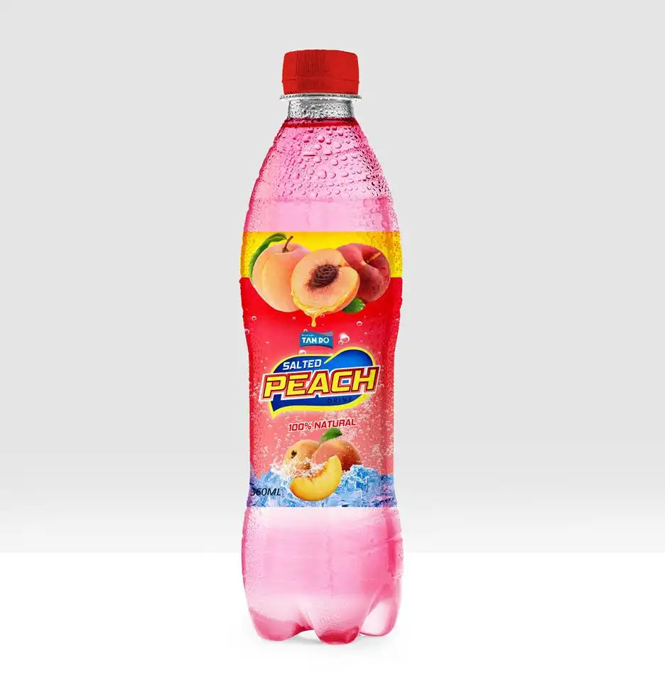 Private brand sparkling peach drink at best price