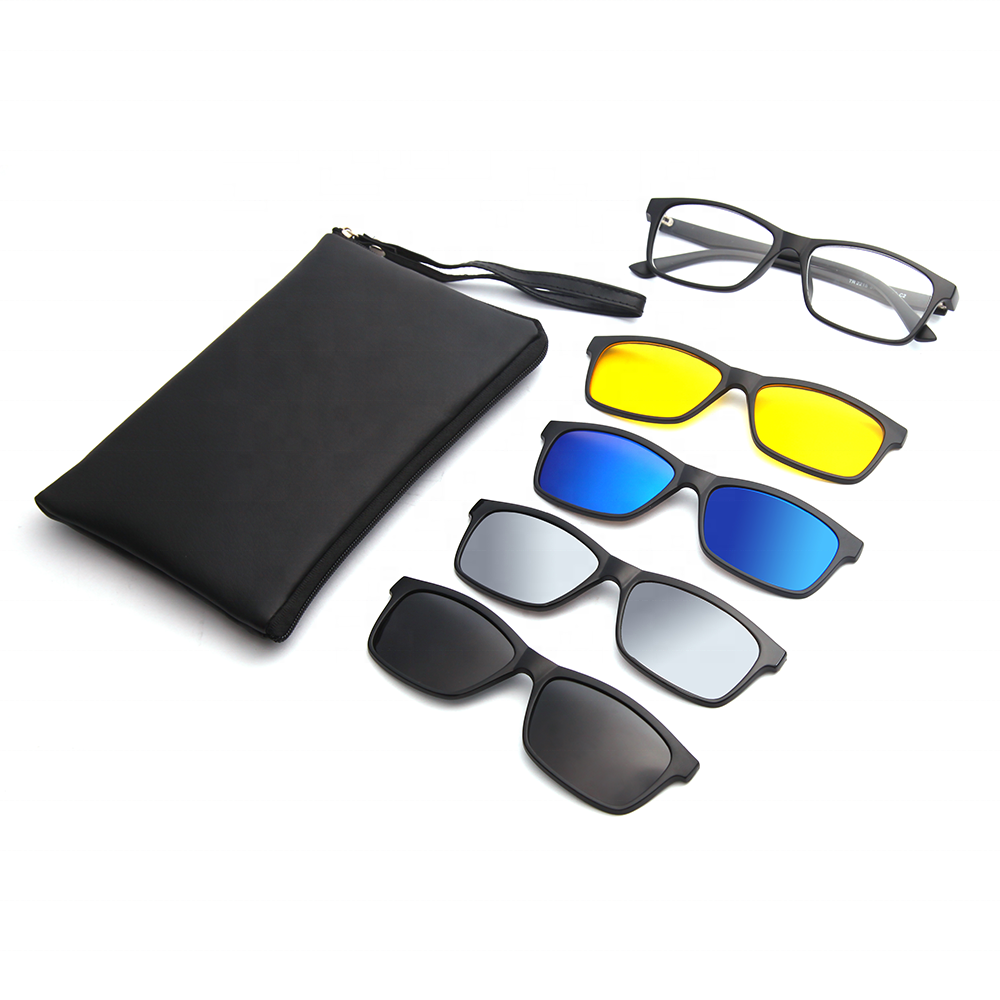 SKYWAY Women Men Night Vision Clip On 4 In 1 Eyewear Unisex Polarized Magnetic Sunglasses