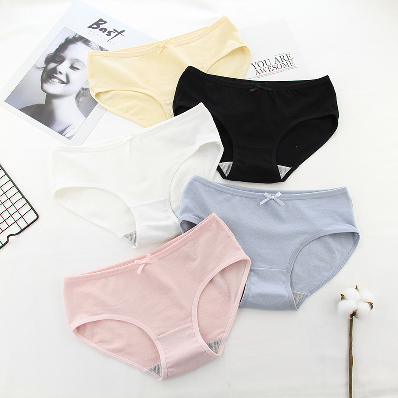 M, L, XL, 2XL 3XL для девочек хлопковые трусы больших размеров с низкой талией, трусики