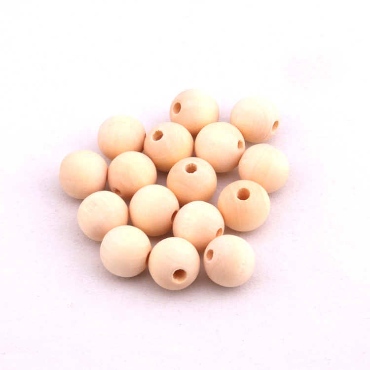 China suppliers wholesale natural unfinished Wooden Loose Beads 8 mm round wood beads for Jewelry Making DIY